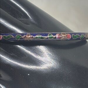 Vintage Cloisonné Floral Bangle